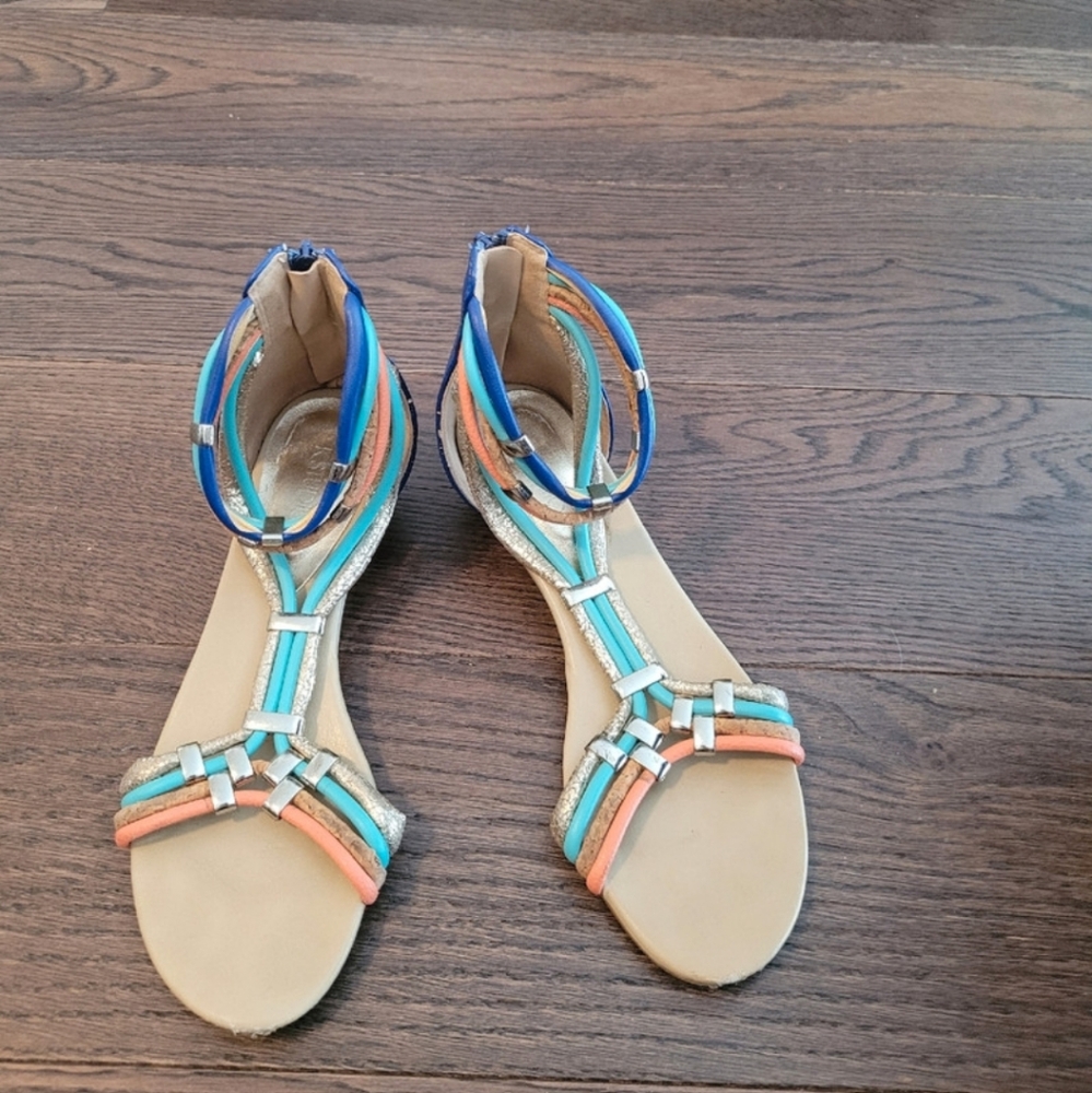 Colorful flat sandals